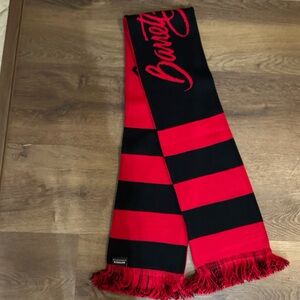 Barrett Jackson Red and Black Striped Scarf